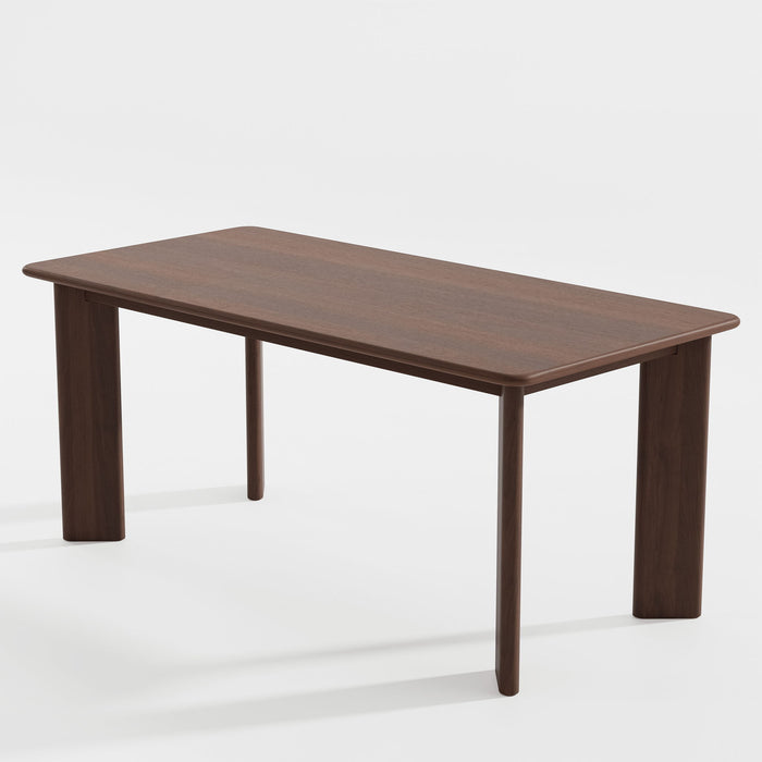 66" Solid Wood Dining Table - Brown