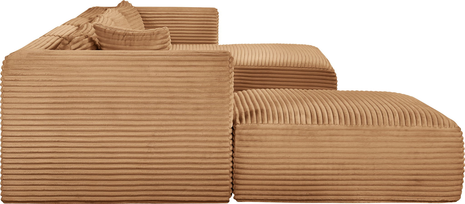 Shaggy - Fabric 5 Piece Modular Sectional With Chaise And Ottoman