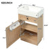 Giga bathroom vanity with reversible resin sink, wood cabinet, and zinc alloy handles, showcasing modern design and storage space