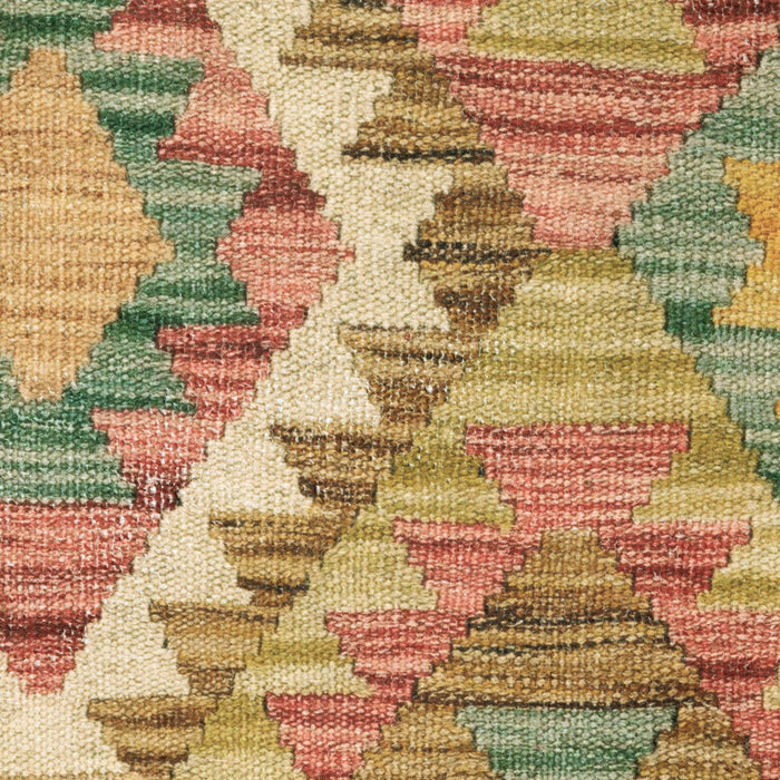 8' x 10' Southwestern Printed Stain Resistant Non Skid Area Rug - Gold Orange Brown Red Green Purple And Beige