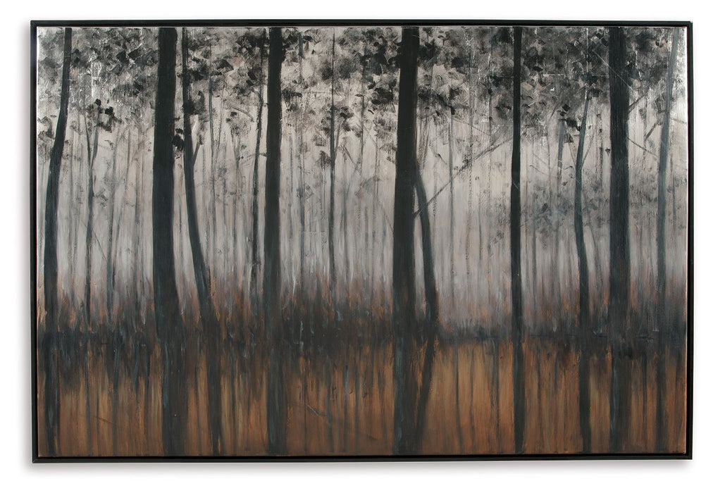 Philyra - Wall Art - Black / Orange / Silver