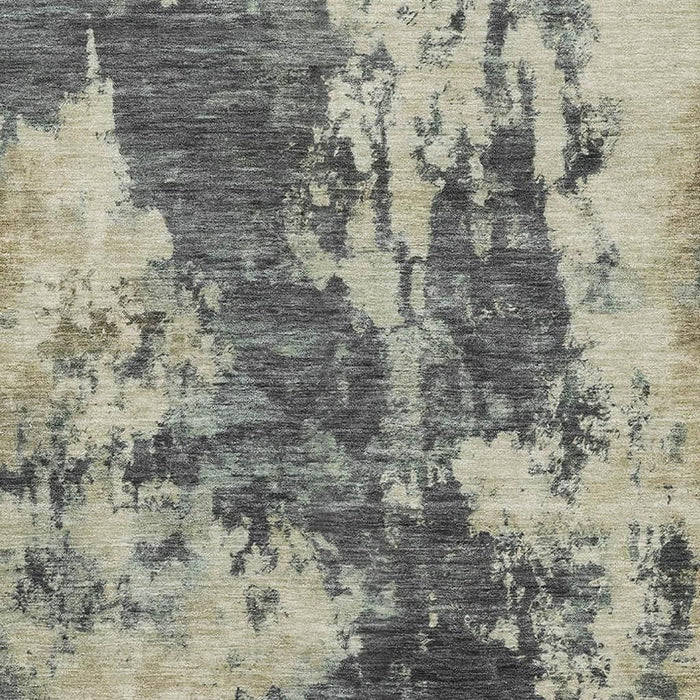 10' X 14' Abstract Washable Area Rug With UV Protection (716954) - Gray / Beige