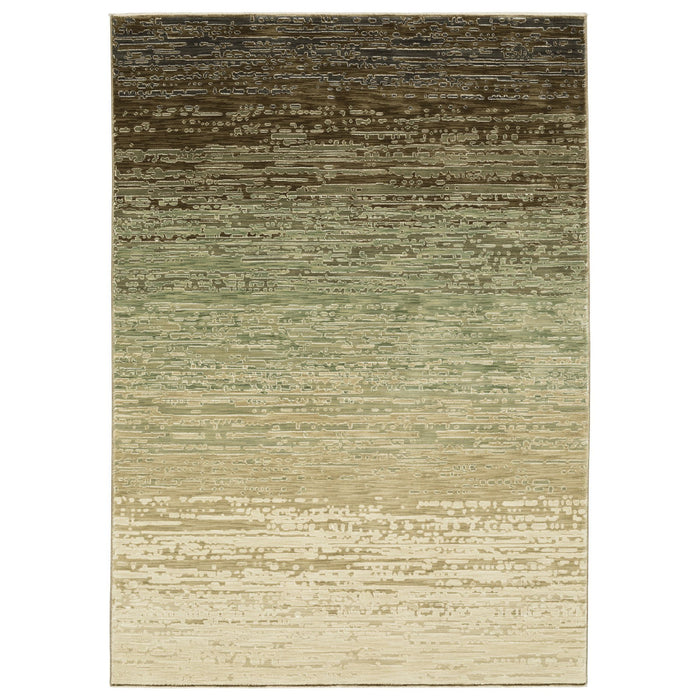 10' X 13' Abstract Area Rug - Brown And Green