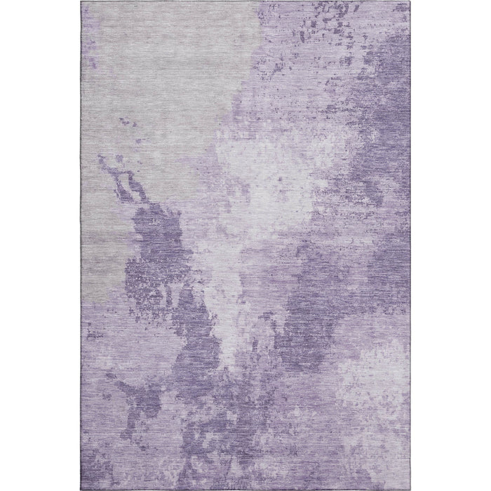 10' X 14' Abstract Washable Area Rug With UV Protection (696164) - Plum / Lavender