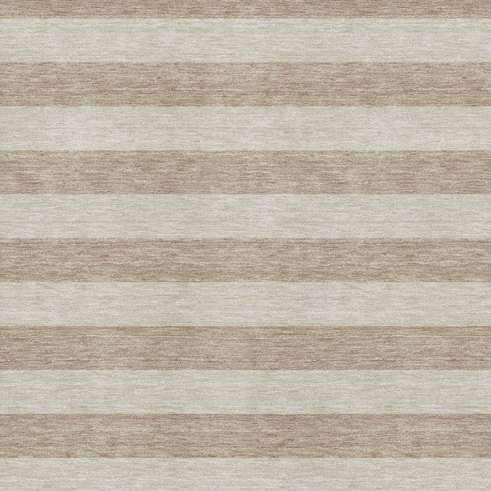 10' X 14' Striped Washable Area Rug With UV Protection (647722) - Beige / Taupe