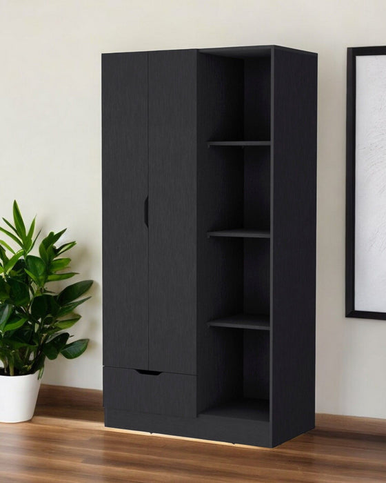 Drawer Combo Dresser Wooden - Black