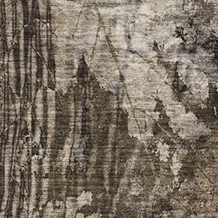 10' X 14' Floral Washable Area Rug With UV Protection (649090) - Taupe / Ivory