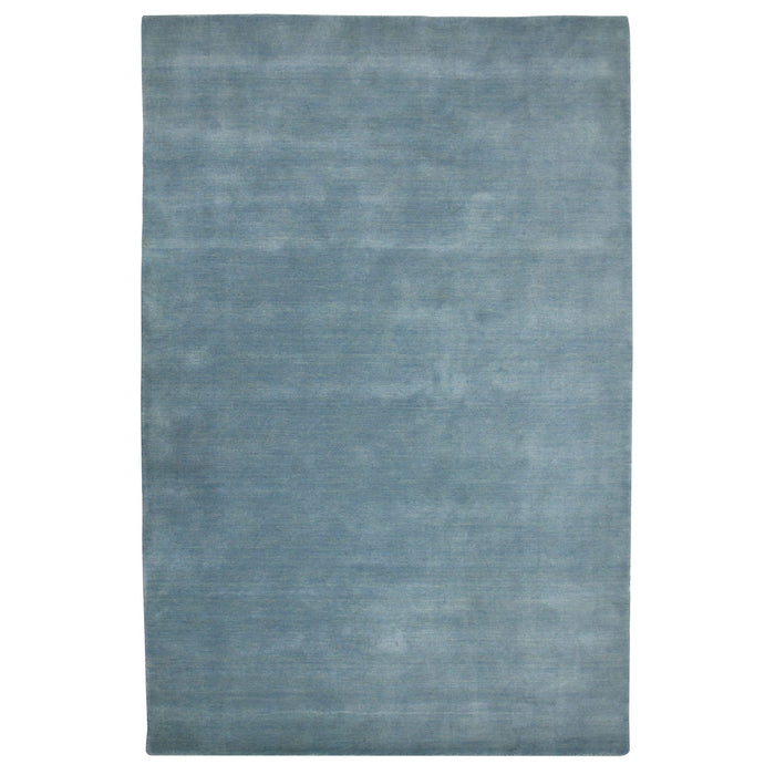 9' X 12' Wool Hand Woven Area Rug - Light Blue