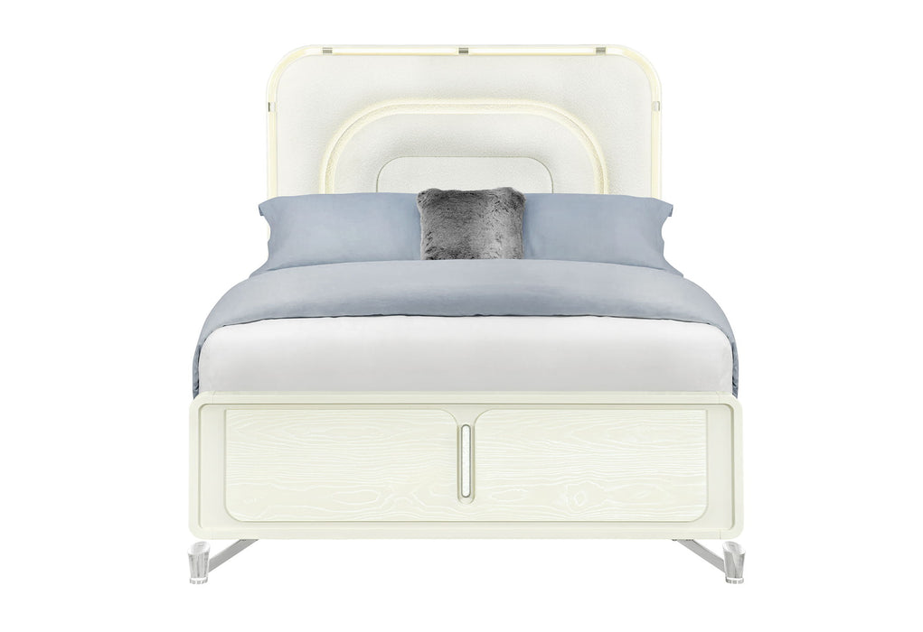 Lyra - Queen Bed With LED - Beige