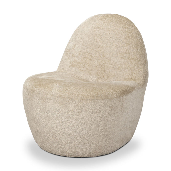 Chenille Slipper Chair - Beige