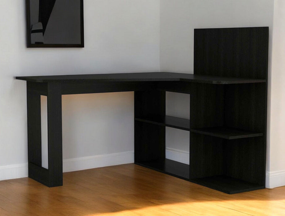 47" L Shape Computer Desk - Black