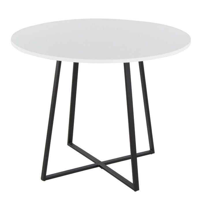Cosmo - Canary Dining Table - Black Metal Base