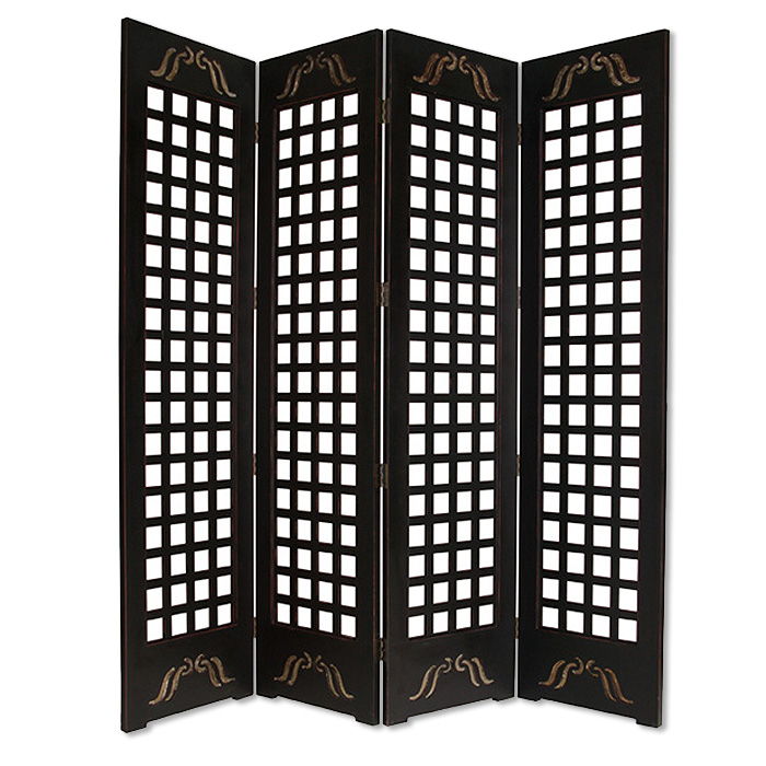 Wood Omega Screen - Brown