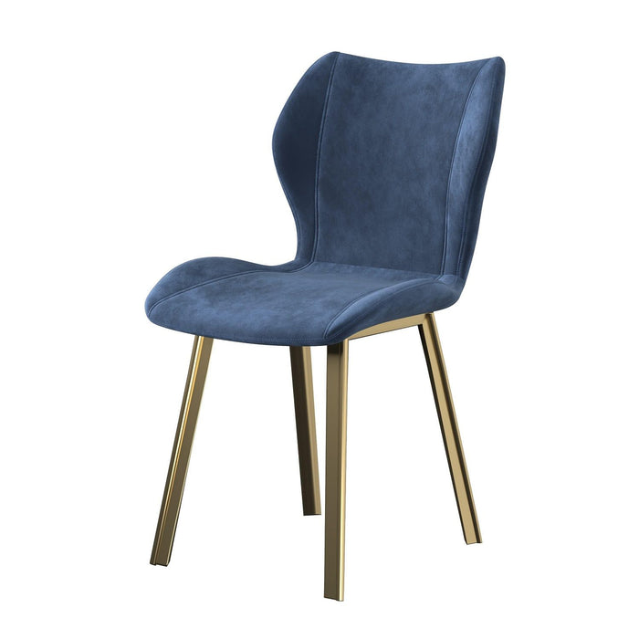 Upholstered Velvet Dining Side Chairs (Set of 4) - Blue