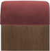 Velvet upholstered bench by Meridian Furniture featuring plush Sable velvet performance fabric and sleek wooden legs.