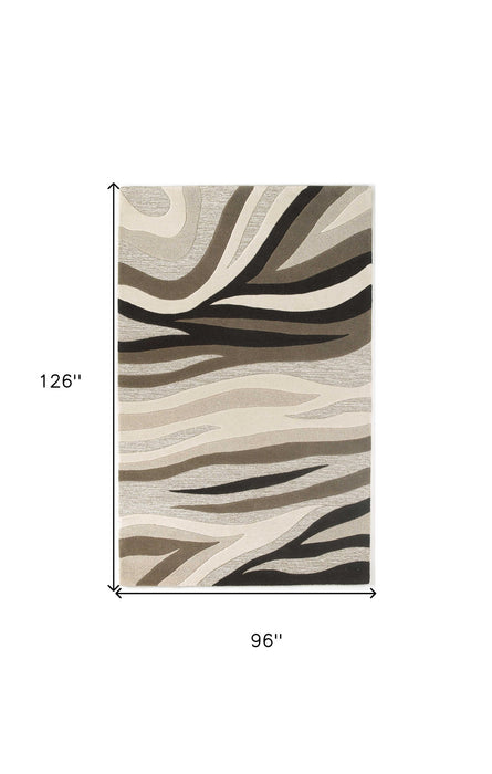 8' x 10' 6 Wool Area Rug - Natural