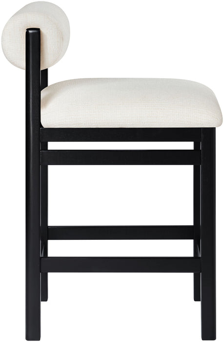 Roundhill - Fabric Counter Stool - Black Frame