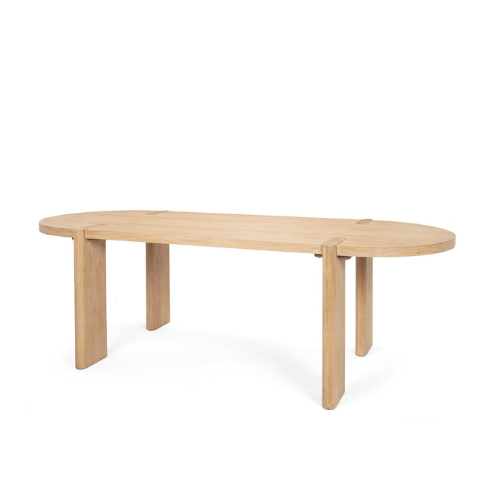 91" Wood Oval Dining Table - Brown