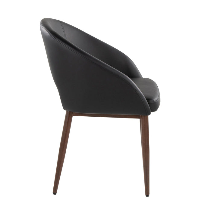 Renee - Upholstered Contemporary Chair (Set of 2) - Walnut Metal Legs
