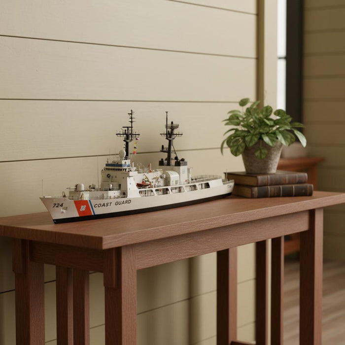 Hand Painted Model Boat (624501) - White