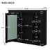 Giga wall-mounted medicine cabinet with mirror, featuring 6 open shelves and adjustable interior storage for bathroom organization.