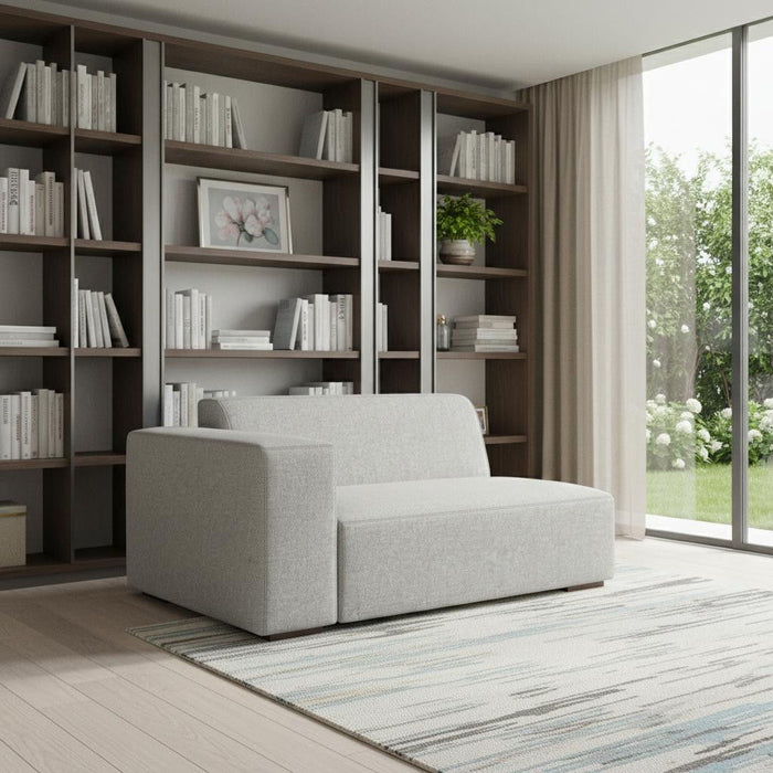 44" Modular Sofa With Brown Legs - Gray