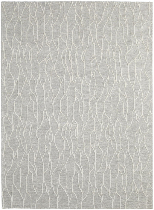 12' x 15' Wool Abstract Hand Tufted Area Rug - Gray And Ivory