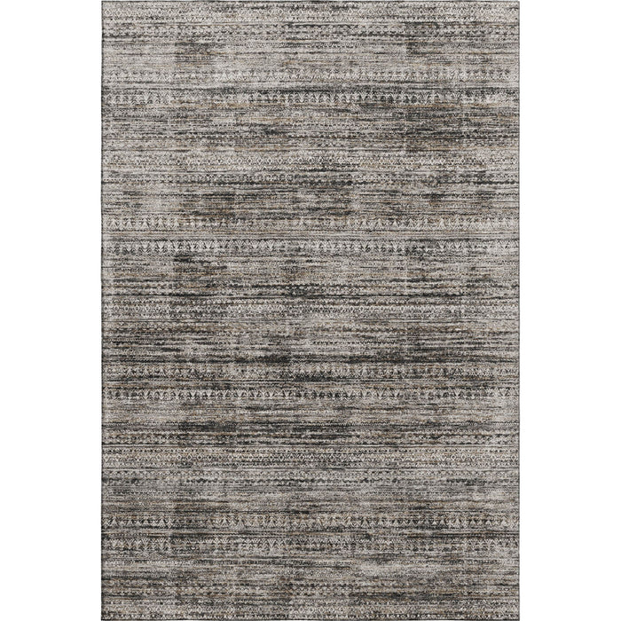 10' X 14' Striped Washable Area Rug With UV Protection (709762) - Taupe / Brown / Ivory