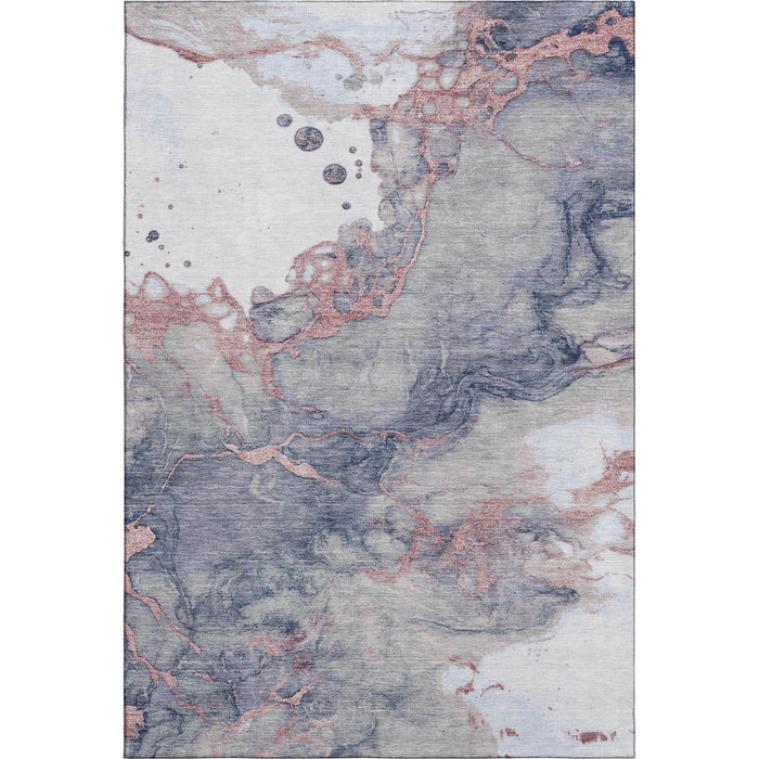 10' X 14' Abstract Washable Area Rug With UV Protection (718262) - Blush / Gray