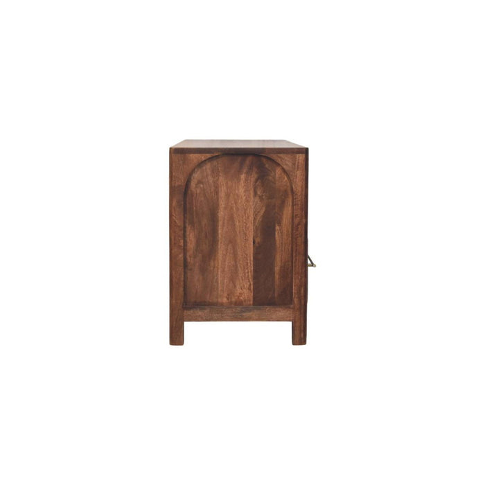 Solid Wood Console Table With Shelf With Drawer (723425) - Brown
