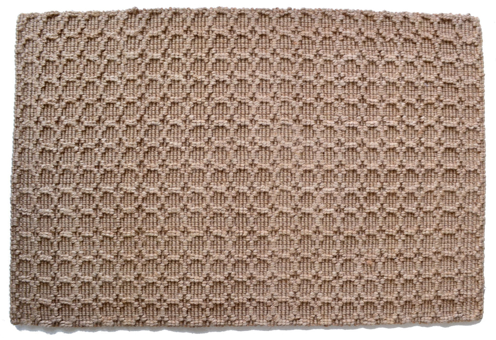 6' X 9' Jute Geometric Hand Woven Area Rug - Natural