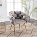 Giga luxury modern leisure single armchair with cushioned back and seat, ideal for bedroom or manicure table seating.