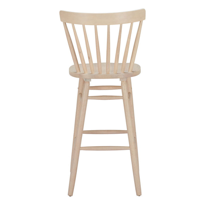 Solid Wood Manufactured Wood Low Back Bar Chairs (Set of 2) - Natural