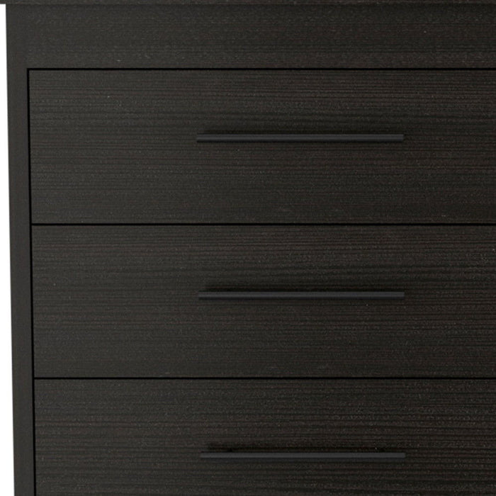 59" Six Drawer Double Dresser - Black