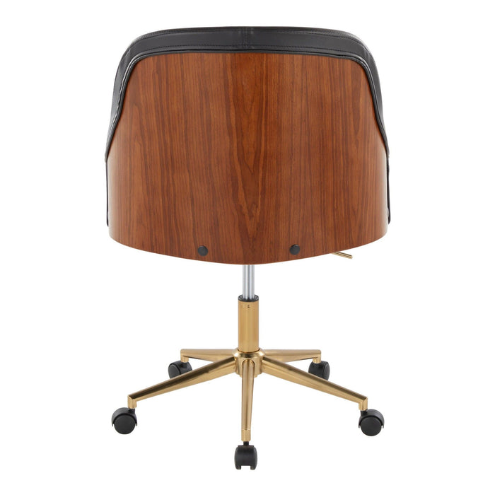 Bacci - Office Chair - Gold Metal Base
