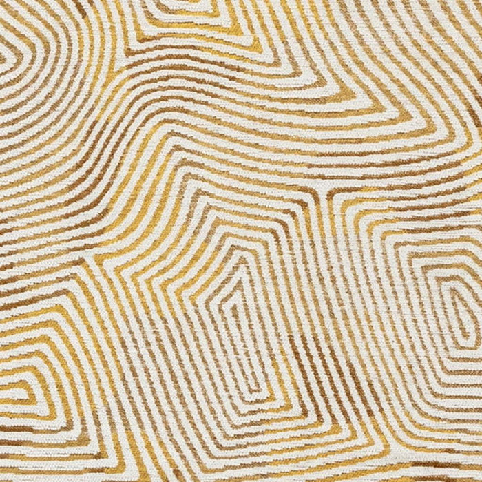 5' X 7' Geometric Washable Area Rug With UV Protection (609928) - Beige / Gold / Brown