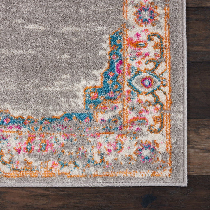 12' x 18' Moroccan Power Loom Distressed Polypropylene Area Rug - Blue