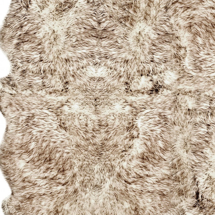 6' x 5.8' Animal Print Area Rug - Gradient Chocolate