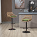 Set of two Giga modern swivel bar stools with adjustable height and footrests, featuring sleek design and comfortable seating.