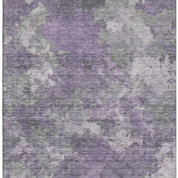10' X 14' Abstract Washable Area Rug With UV Protection (710328) - Purple / Gray