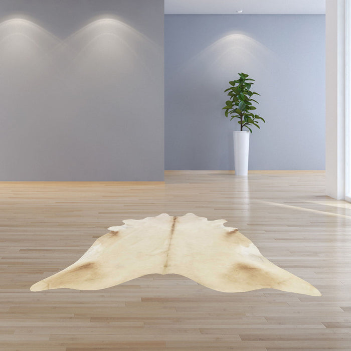 6.5' Brindled Cowhide Rug - Champagne