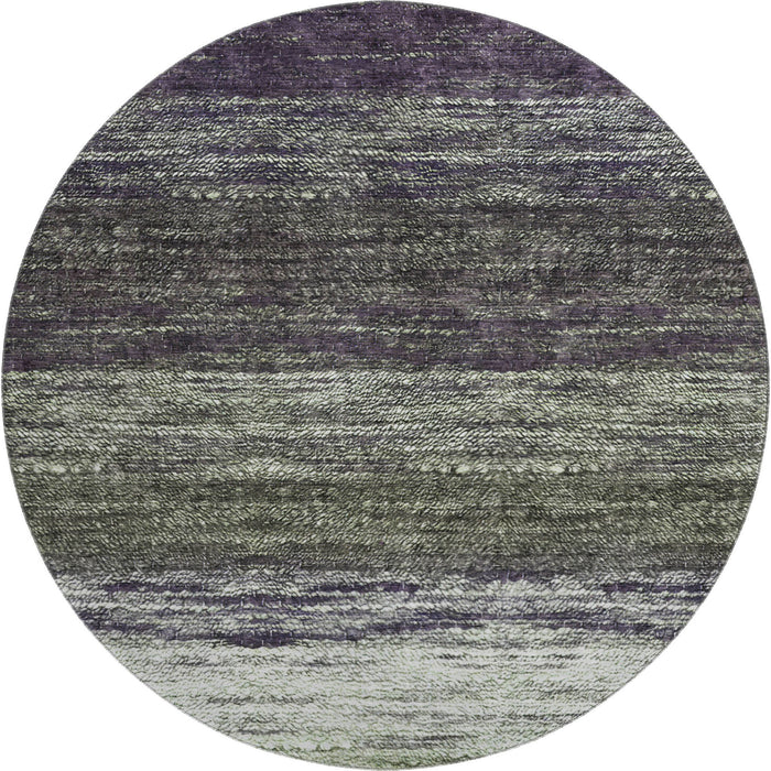 8' Ombre Washable Round Rug With UV Protection - Green
