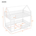 Giga Metal House Bunk Bed with fence and door, featuring a sturdy frame, safety fence, and enclosed door for kids' bedroom.