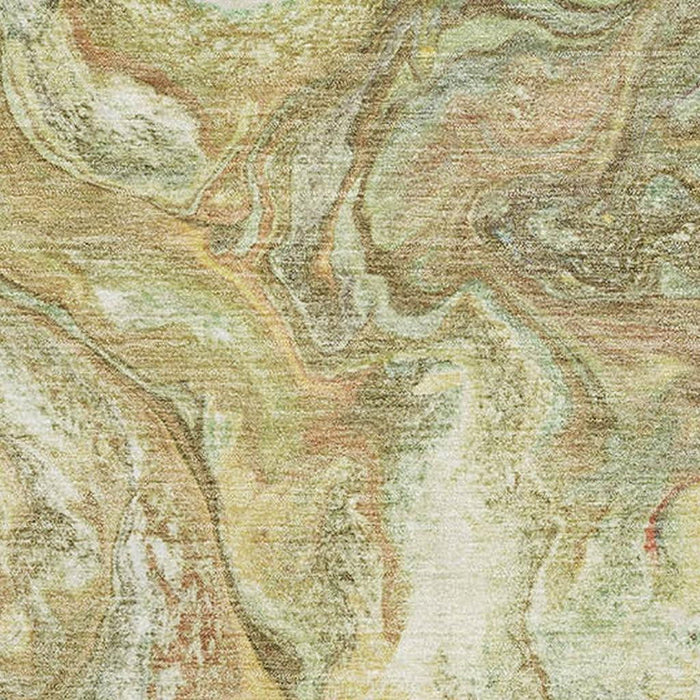 10' X 14' Abstract Washable Area Rug With UV Protection (714721) - Gold / Beige