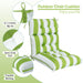 Giga 2-piece high back patio cushion set with tufted back and seat cushions for Adirondack and rocking chairs.