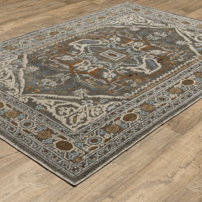 8' X 11' Medallion Area Rug - Blue And Green