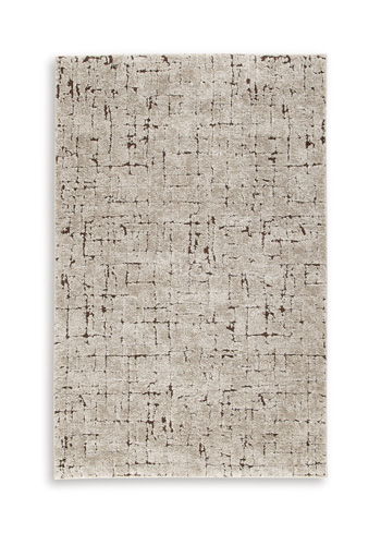Signature Design by Ashley Claygrove area rug featuring a stylish, textured design in neutral tones for living room or bedroom decor.
