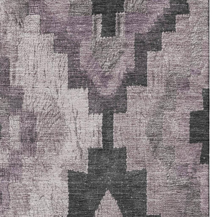 10' X 14' Washable Area Rug With UV Protection (707233) - Lavender / Gray