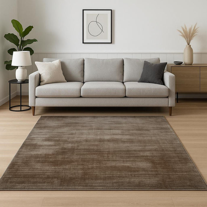 9' X 12' Abstract Hand Woven Area Rug - Brown And Gray
