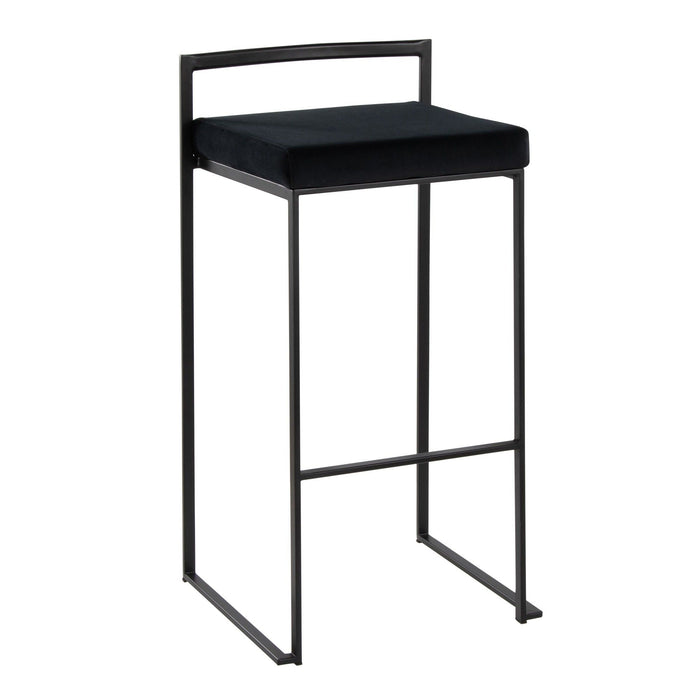 Fuji - Stackable Barstool - Black Metal